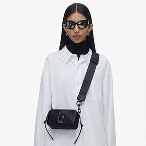 MARC JACOBS THE SNAPSHOT DTM CROSSBODY BAG - BLACK